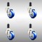 Service Caster 3 Inch 316SS Blue Polyurethane Swivel 1-3/8 Inch Expanding Stem Caster Set SCC SCC-SS316EX20S314-PPUB-BLUE-138-4 - alternate 1